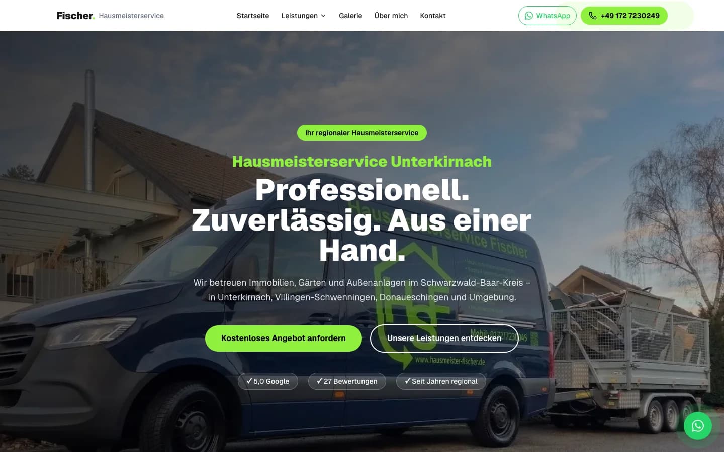 Website von Hausmeister Service Fischer
