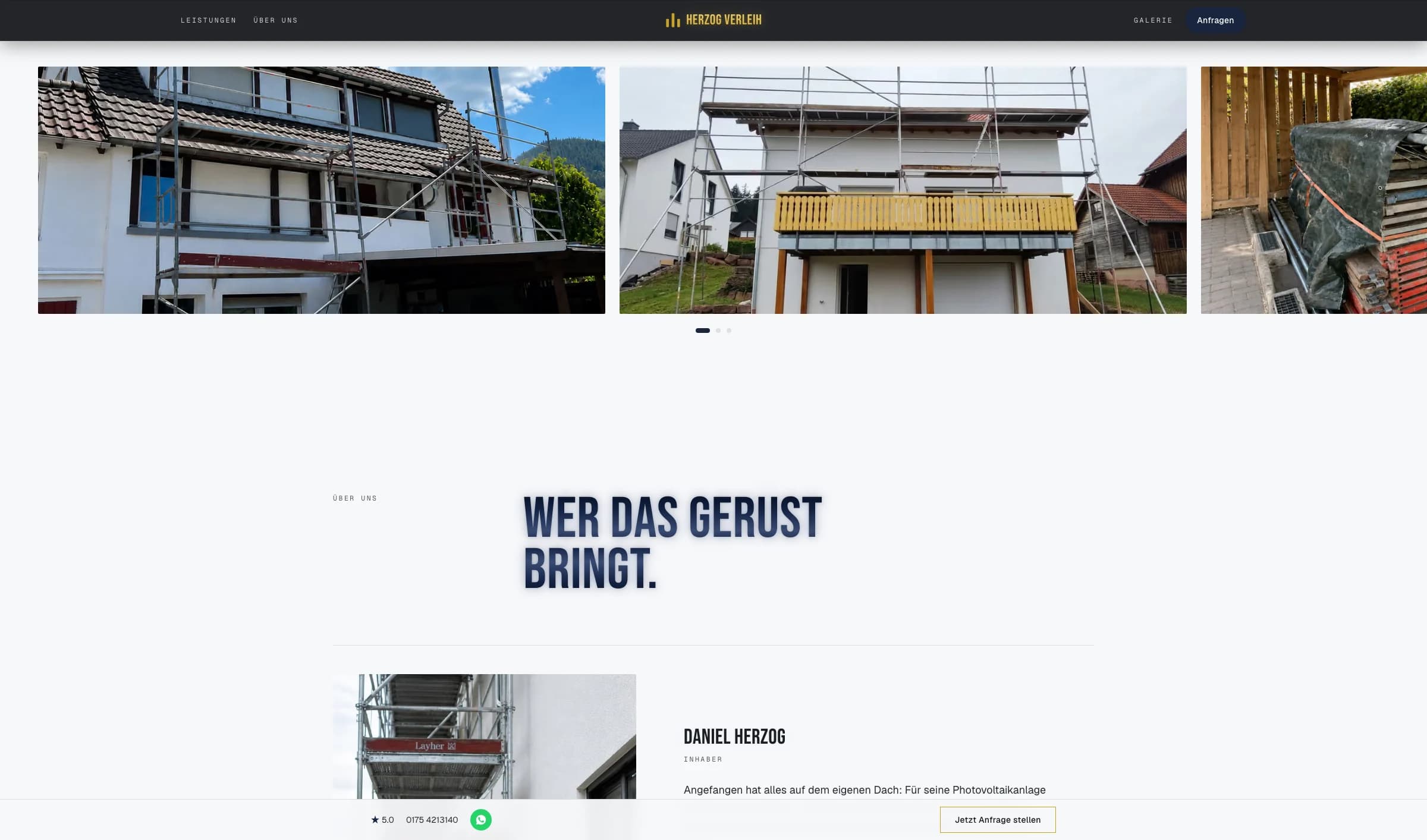 Galerie mit Objektfotos von Herzog Verleih