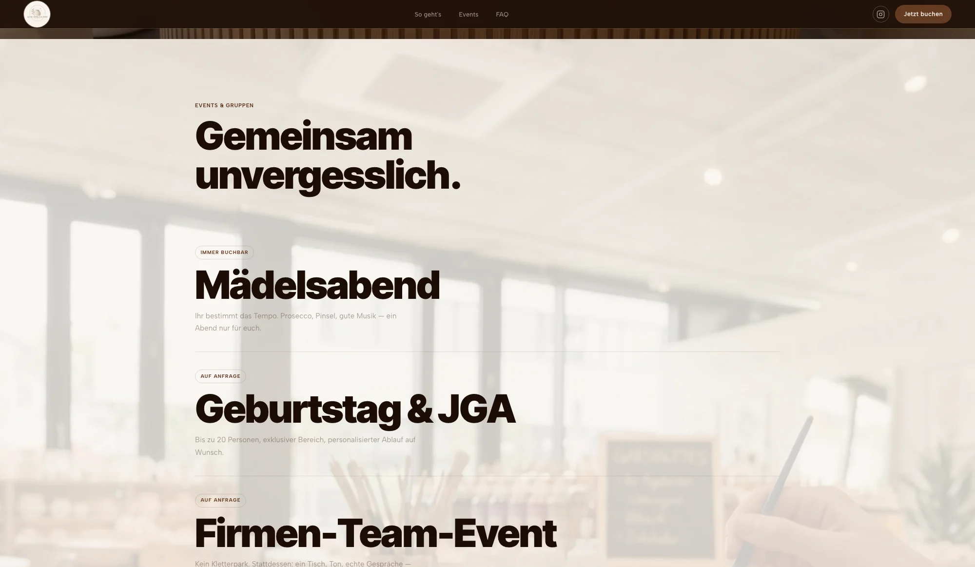 Event- und Gruppenangebote von Keramikzauber